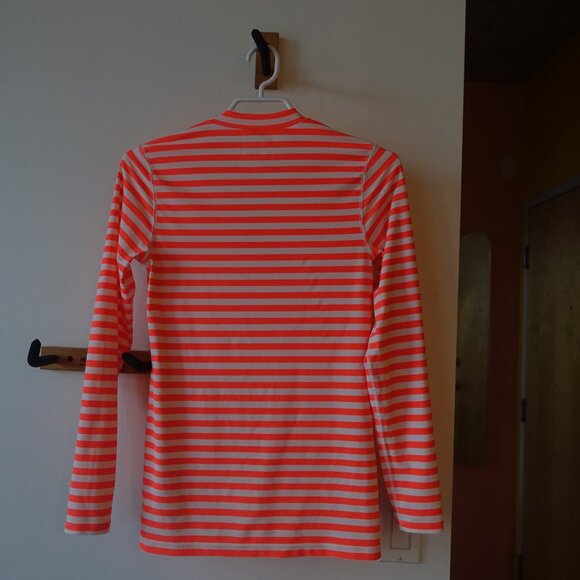 J.Crew crewcuts rashguard swim swimwear stripe neon coral long-sleeve Girls 16 - Picture 4 of 10